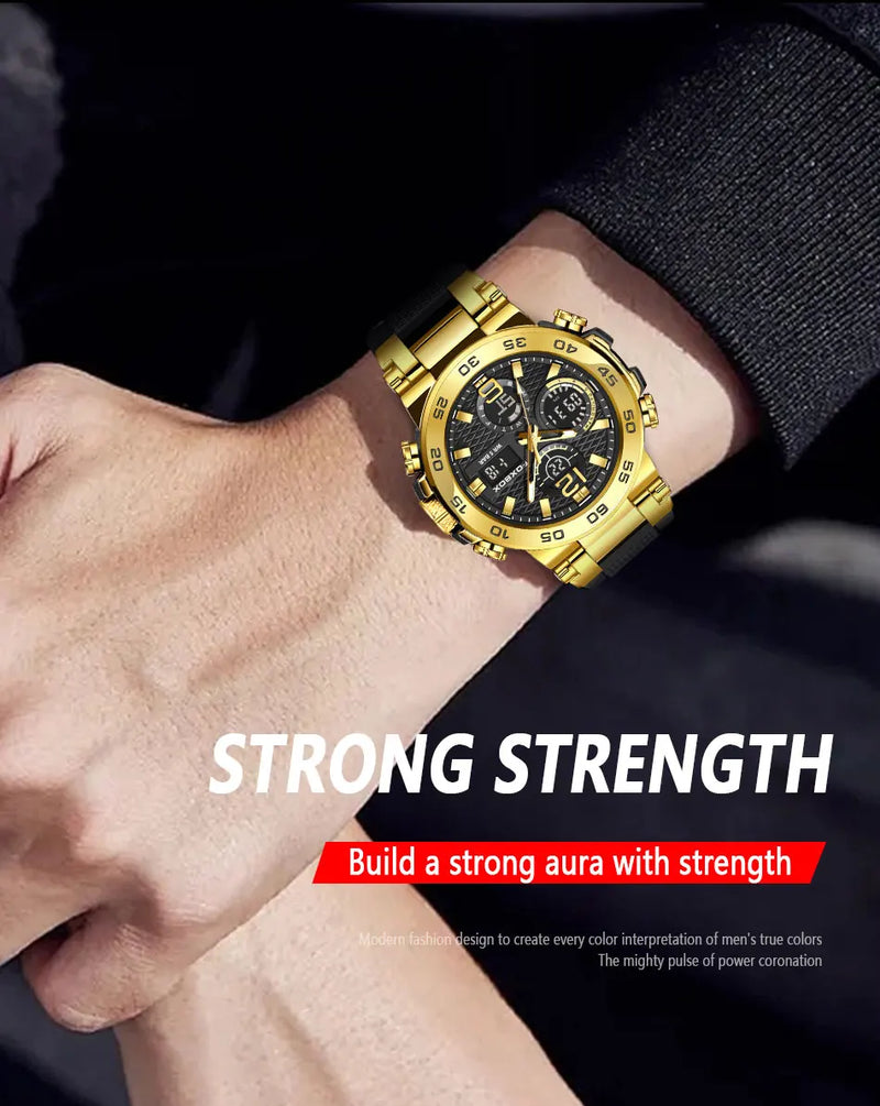 LIGE New Watches For Men 50M Waterproof Clock Alarm reloj hombre LCD Dual Display Wristwatch Quartz Military Sports Mens Watch