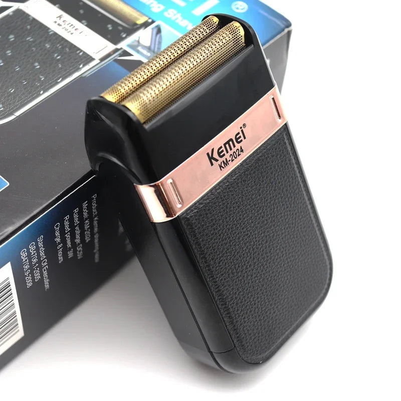 Kemei KM-2024 Professional Men's Shaving Machine USB Charging Electric Shaver Waterproof Beard Trimmer Hair Trimmer Machine