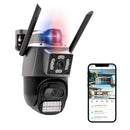 Icsee Security Camera Wifi Wireless IP Camera External Security HD 6MP Waterproof 4K Ultra HD Camera Dust Proof