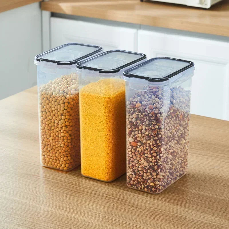 Food Storage Containers with Lids Stackable Treat Box Containers for Kitchen Pantry Organization Containers for Rice Dispenser