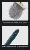 Escova de banheiro de silicone de luxo para parede com suporte