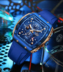 LIGE Man Watch Fashion Luxury Waterproof Silicone Strap Quartz Men's Watches Luminous Sports Auto Date Chronograph Simple Clocks