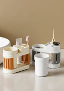 New Bathroom Toothbrush Toothpaste Shelf Simple Advanced All-in-one Toothbrush Mouthwash Cup Bathroom Wash Set Cup Holder