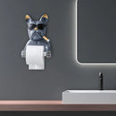 Sleek Dog Sculpture Paper Towel Holder for Modern Home Decor