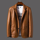 2025 spring and autumn new coat men's warm leather casual popular men's pu leather jacket leather suit mens 4XL