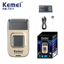 Kemei KM-TX11 Portable Electric Shaver – Reciprocating Blades,Arc-Shaped Foil,USB Rechargeable & Plug-in Dual Use, Beard Trimmer