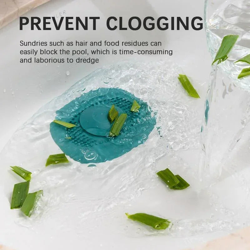 Upgrade Silicone Drain Stopper Kitchen Bathroom Anti-blocking Sink Plug Strainer Drainer Floor Drain Hair Catcher Bathroom Tool