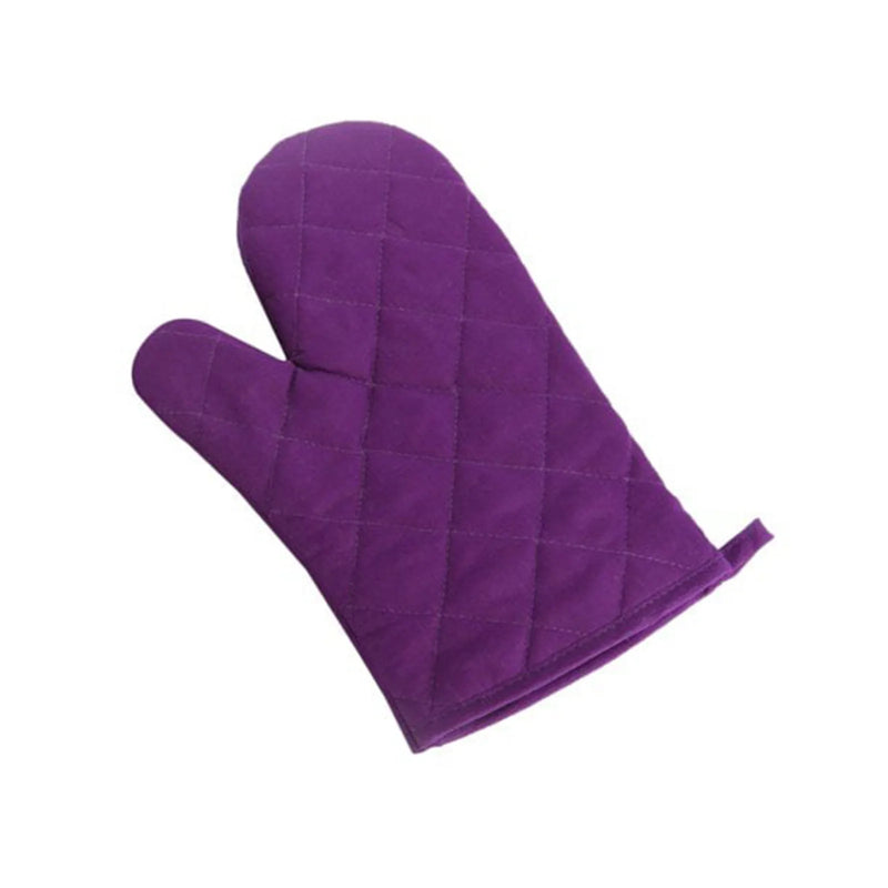 1PCS Oven Mitts Heat Resistant Microwave Oven Glove Cotton Linen Baking BBQ Non-slip Oven Mitts Kitchen Cooking Supplies Tools