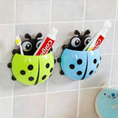 1pc Cute Suction Cup Toothbrush Holder,Creative Seven-Star Ladybug Pen Storage Holders,Children Brush Teeth Bathroom Accessories