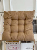 Linen Cushion Pearl Cotton Square Stool Backrest Pillow Home Office Computer Chair Protective Mat Seat Pad Buttocks Chair Mat