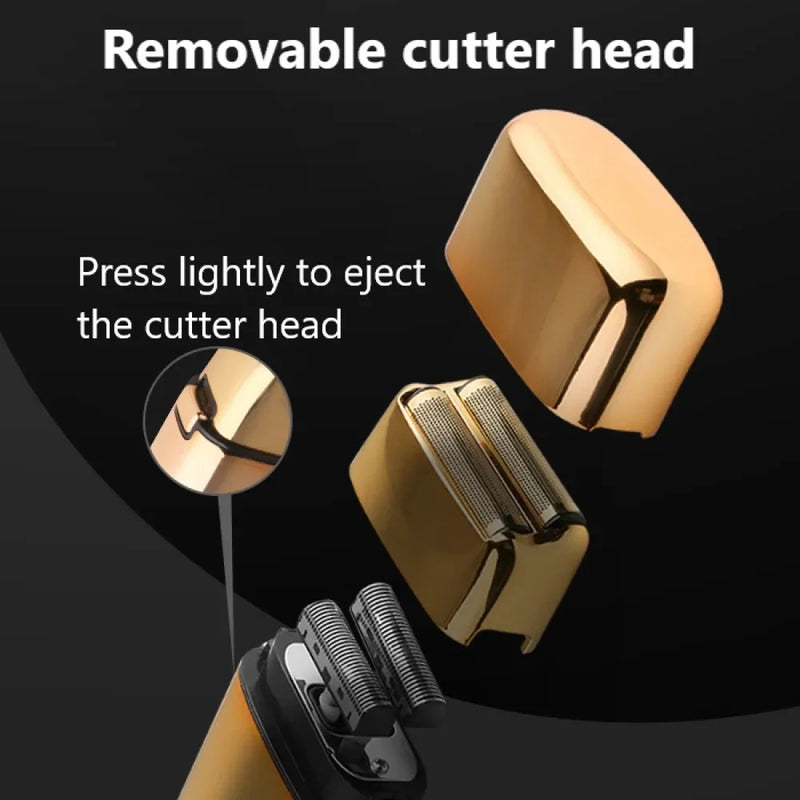 Kemei Tx1 Full Metal Electric Shaver for Men Hair Beard Electric Razor Bald Head Shaving Machine Finishing Fades Rechargeable