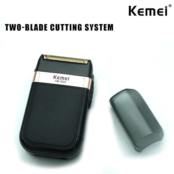 Kemei KM-2024 Professional Men's Shaving Machine USB Charging Electric Shaver Waterproof Beard Trimmer Hair Trimmer Machine