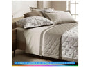 Single Bedspread 100% Cotton Karsten Heitor Beige and Brown 2 Pieces