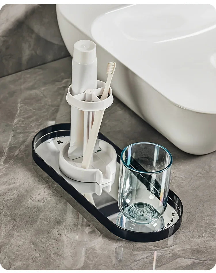 Suporte para escova de dentes com tampa de poeira,
