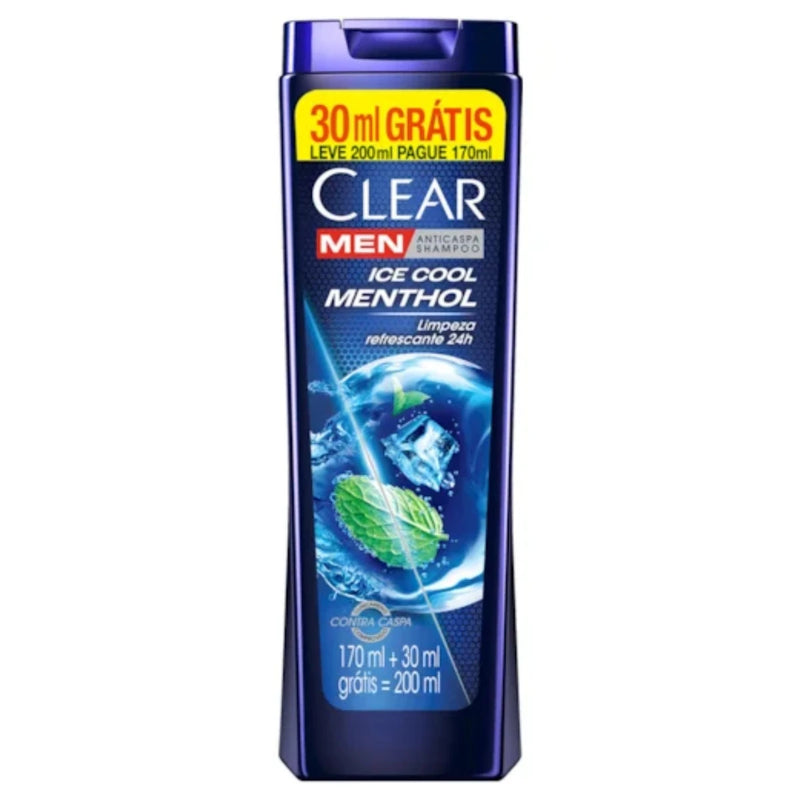 Clear Men Ice Cool Menthol Anticaspa Shampoo 170ml + 30ml