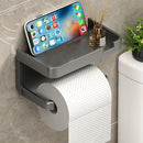 Wall Mounted Toilet Paper Holder Rustproof Thickened Plastic Storage Rack For Bathroom Kitchen Toilet Paper Roll Holder