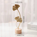 1pcs Golden Ginkgo Leaf Feather Metal Model Figurines Manual Desktop Crafts Ornaments Photo Props Statues Sculptures Home Decor