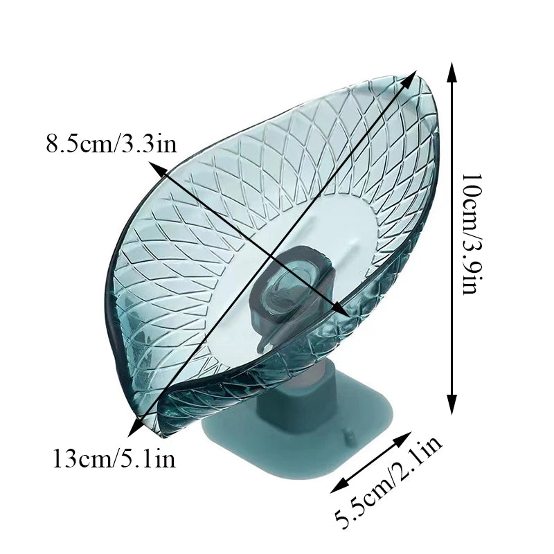 Bathroom Soap Holder Leaf Shape Dish Soap Kitchen Sponge Soap Box Storage Non-slip Drain Soap Case Container Bathroom accessorie