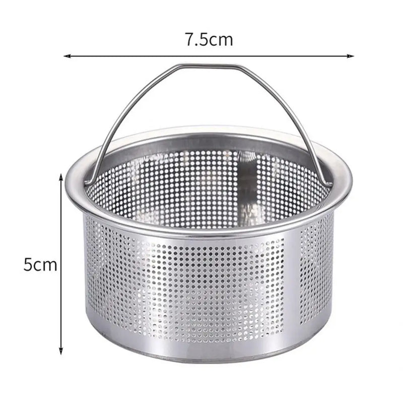 Stainless Steel Kitchen Sink Strainer Plug Close Hole Basin Sink Drain Filter Basket With Handle Drain Kitchen Accessories