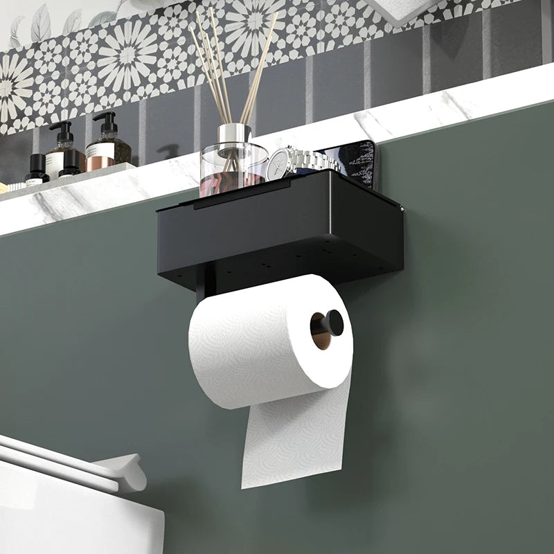 Tissue holder, non perforated toilet paper holder, bathroom privacy tissue box, roll paper holder, wet wipe box