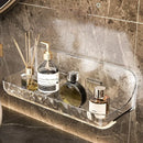 Bathroom Toiletries Shelf Perforation-free Wall-mounted Skin Care Products Wall Toiletry Table Transparent Storage Box