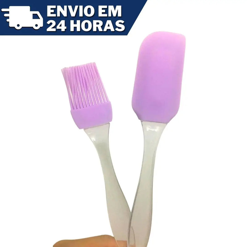 Mini Spatula and Silicone Brush Kitchen Non-stick Pan