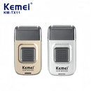 Kemei KM-TX11 Portable Electric Shaver – Reciprocating Blades,Arc-Shaped Foil,USB Rechargeable & Plug-in Dual Use, Beard Trimmer