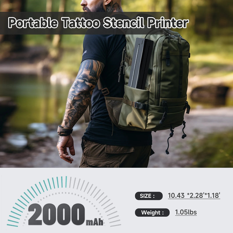 Portable Printer Thermal Tattoo Stencil PDF Word Office Print A4 Wireless Transfer Photo Bluetooth Machine Use SmartPhone