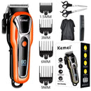 Kemei Professional Hair Clipper Electric Barber Clipper USB Rechargeable Hair Trimmer for Men  LCD Display Haircut Set KM-PG1990