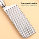 Crinkle Fry Cutter Potato Slicer French Fry Cutter Stainless Steel Long Handle Food Chopper Vegetable Chopping Tools Kitchen