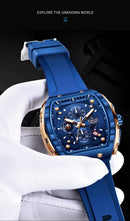 LIGE Man Watch Fashion Luxury Waterproof Silicone Strap Quartz Men's Watches Luminous Sports Auto Date Chronograph Simple Clocks