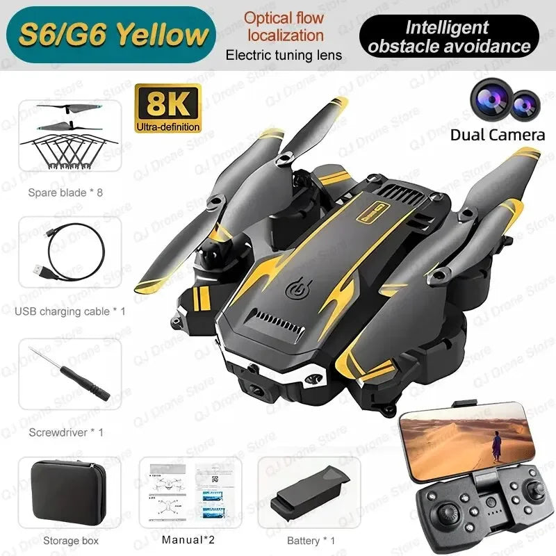 5000M New G6 Professional Foldable Quadcopter Aerial Drone S6 HD Camera GPS RC Helicopter FPV WIFI Obstacle Avoidance Toy Gifts