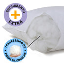 4 Kit Anti-Allergic Pillow Percal 180 Yarn Ecoplist Silicone Fiber Soft Washable 50x70x14cm - BF Mattrests