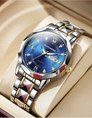 High-grade waterproof luminous new men's watch steel belt quartz watch live burst male wristwatch men watch