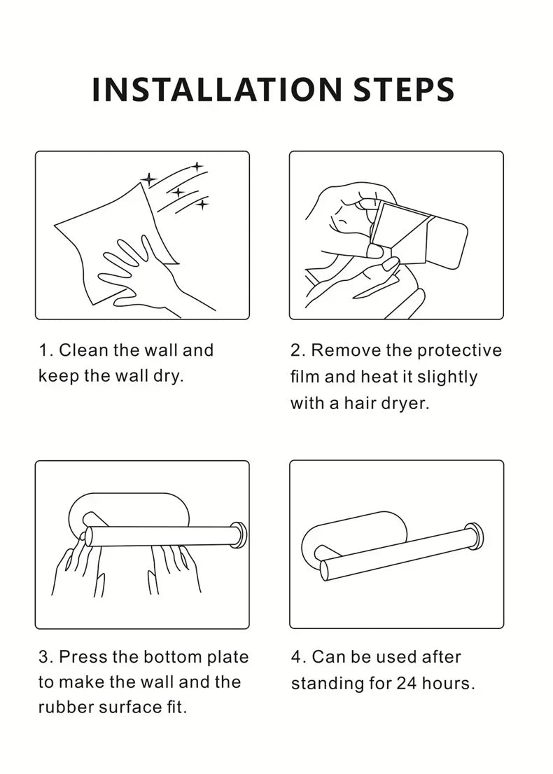 No Punching Toilet Paper Holder Self Adhesive Toilet Roll Paper Holders Bathroom Kitchen Paper Roll Holder Bath Towel Holder