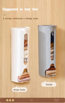 Kitchen Plastic Bag Holder Organizer Wall Hanging Garbage Bag Storage Box Bathroom Trash Bag Bucket Dispenser Kitchen Accessory