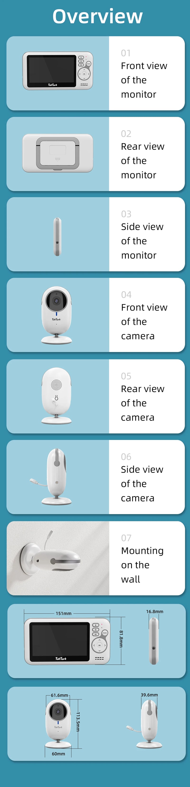 4.3 Inch Video Baby Monitor With Digital Zoom Surveillance Camera Auto Night Vision Two Way Intercom Babysitter Security Nanny