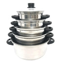 5 Pieces Cooker Set Kit + 3 Pieces Polished Mugs Set