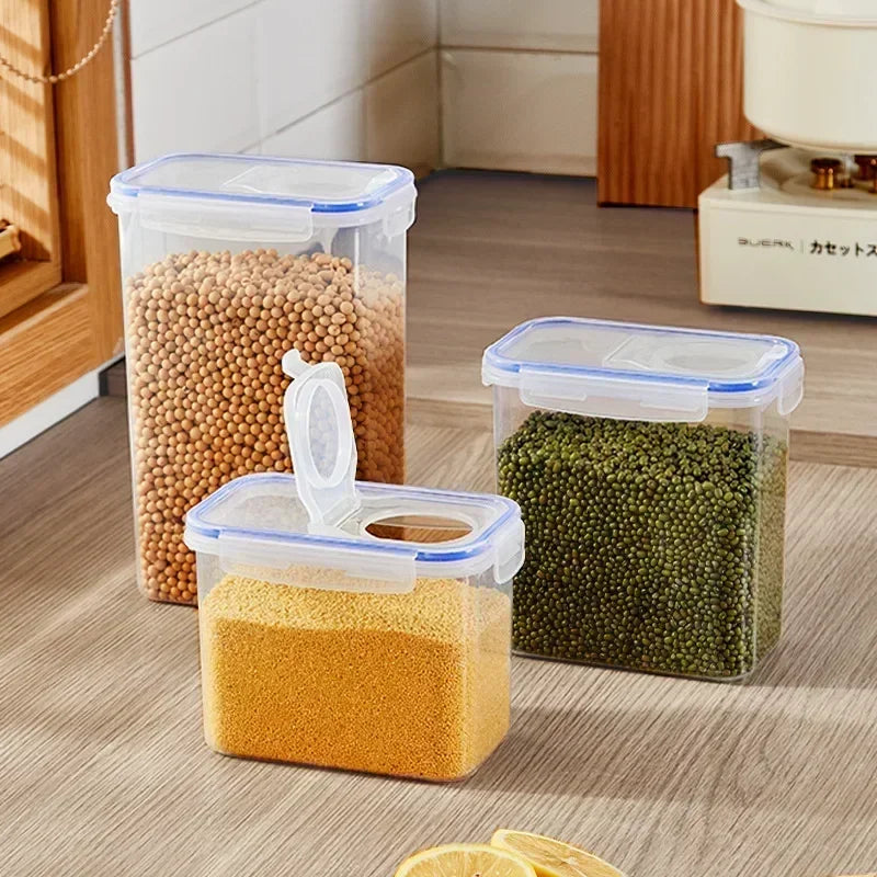 Food Storage Containers with Lids Stackable Treat Box Containers for Kitchen Pantry Organization Containers for Rice Dispenser