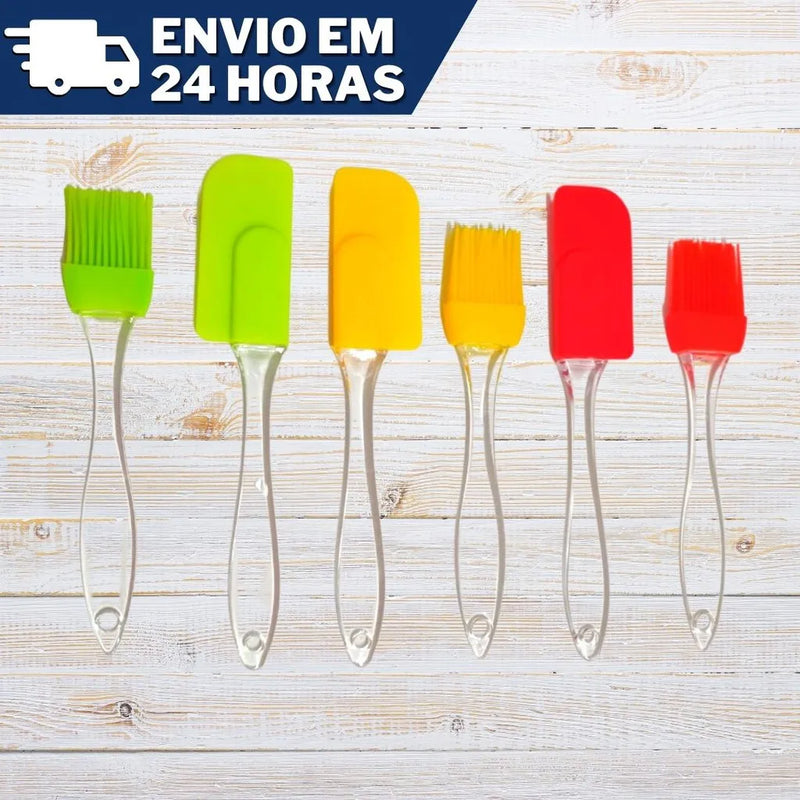 Mini Spatula and Silicone Brush Kitchen Non-stick Pan