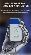 Kemei T100 Portable Travel Shaving Machine Men Beard Trimmer Mini Electric Shaver Rechargeable Foil Reciprocating Safety Razor
