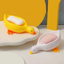 Duck Shape Soap Box Cartoon Soap Dish Drainable Storage Holder Soap Container Storage Dish Household Bathroom Accessories