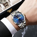 High-grade waterproof luminous new men's watch steel belt quartz watch live burst male wristwatch men watch