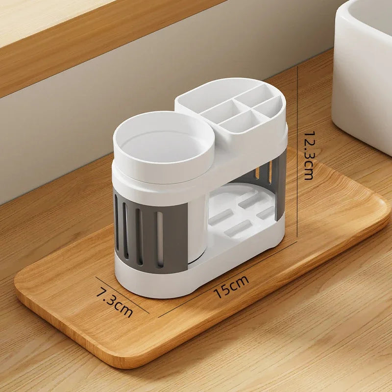 New Bathroom Toothbrush Toothpaste Shelf Simple Advanced All-in-one Toothbrush Mouthwash Cup Bathroom Wash Set Cup Holder