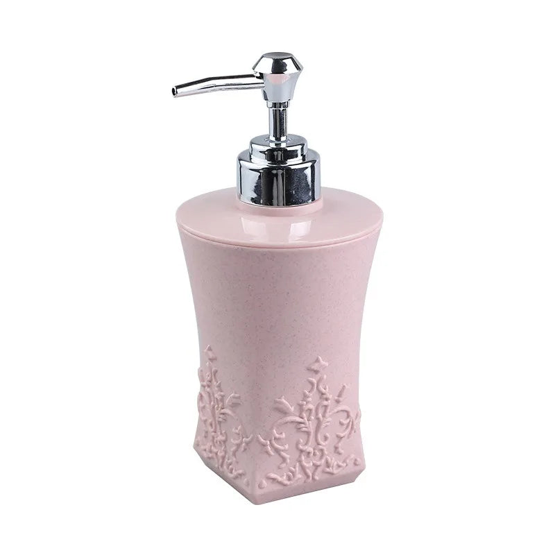 Fashion Stained Carved Glass Liquid Soap Dispenser Bathroom Sanitizer Bottle Hand Pump Emulsion Shampoo Bath Shower Gel Press