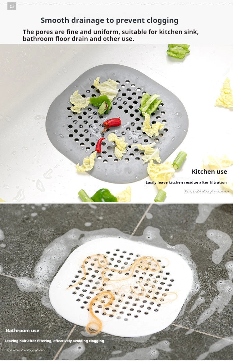 Esgoto com ventosa, tapete de drenagem de piso, cozinha, banheiro, filtro de cabelo antientupimento