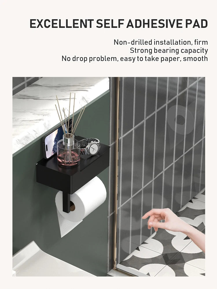 Tissue holder, non perforated toilet paper holder, bathroom privacy tissue box, roll paper holder, wet wipe box