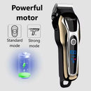 Kemei Professional Hair Clipper Electric Barber Clipper USB Rechargeable Hair Trimmer for Men  LCD Display Haircut Set KM-PG1990