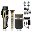Kemei KM-2024 Professional Men's Shaving Machine USB Charging Electric Shaver Waterproof Beard Trimmer Hair Trimmer Machine