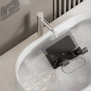 Suporte de secador de cabelo de parede compatível com organizador de metal com almofada antiderrapante, organizador de acessórios para prateleiras de banheiro de quarto